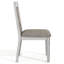 Chaise d'appoint à dossier à lattes Branson Columbard en blanc vieilli et gris chaud