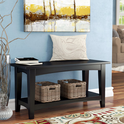Shaker Cottage Storage Bench, Charcoal Gray