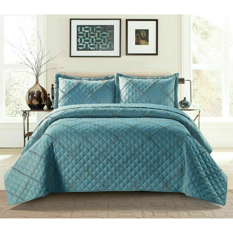 Pavie Throw Blanket, W240 x L240cm, Blue