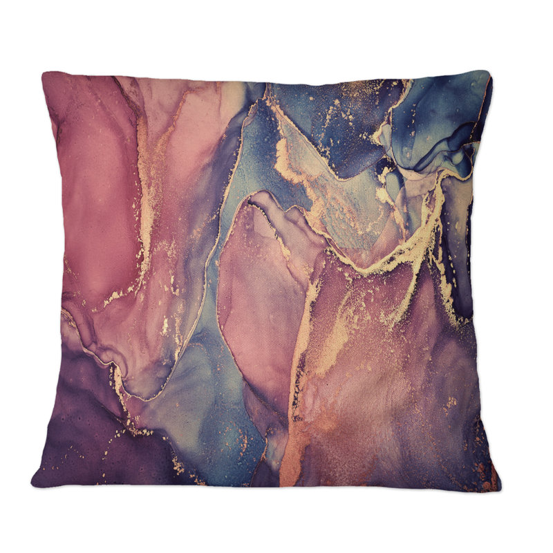 Coussin décoratif brun et noir avec impression moderne, 16 po x 16 po