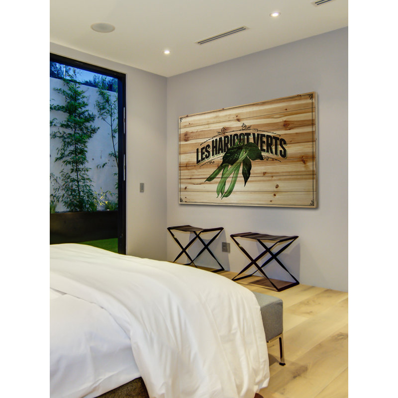Haricots français - publicité sur toile tendue, H 30 po x l 45 po x 1,5 po