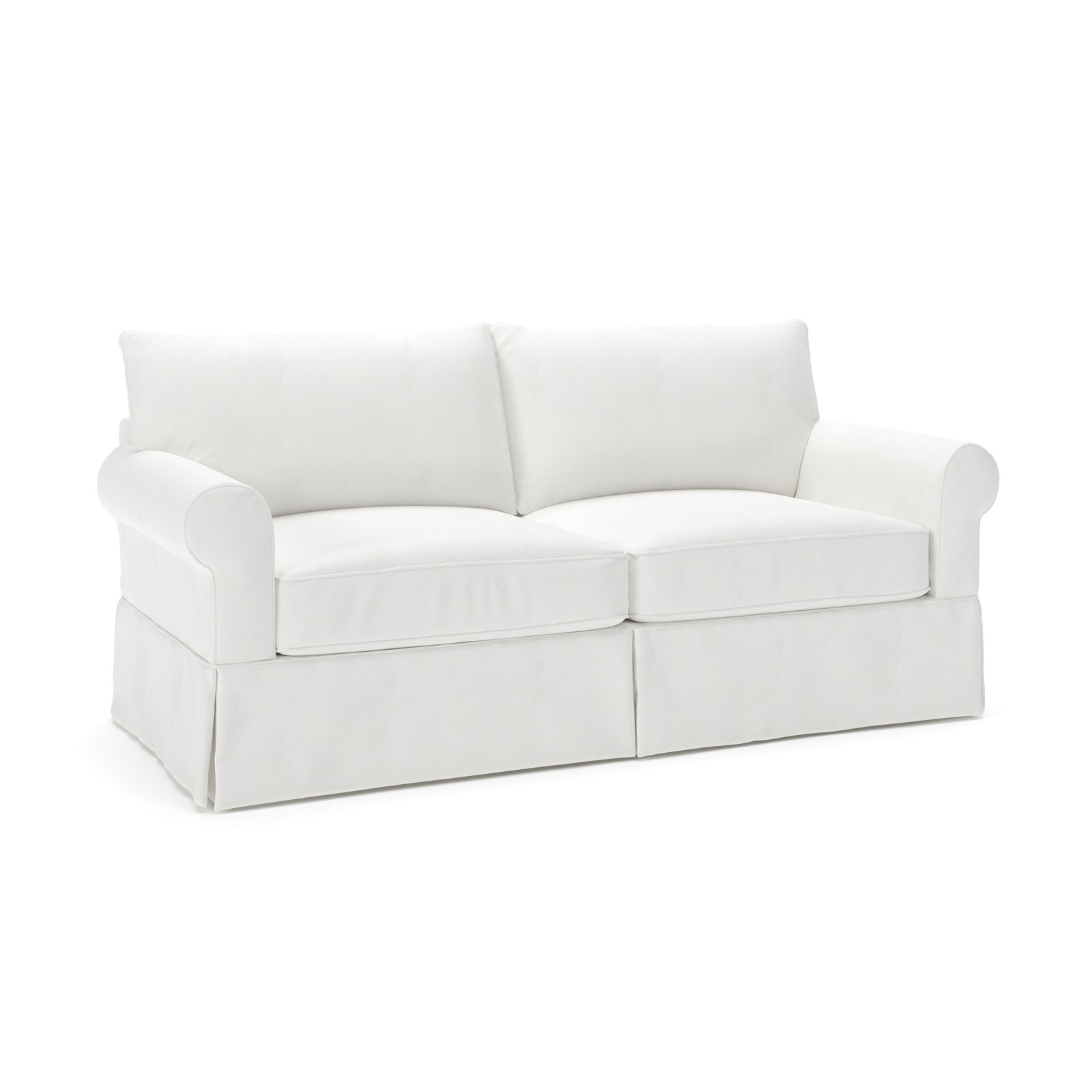 Amari 83'' Slipcovered Sofa, Classic Bleach White Twill