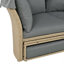 Ensemble de mobilier d'extérieur pour lit de jour en rotin et osier avec canapé escamotable et 4 coussins-1465699815