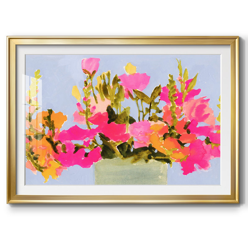 Impression saturée sur papier saturé de printemps I, Or, H 19 po x l 27 po x P 1,5 po