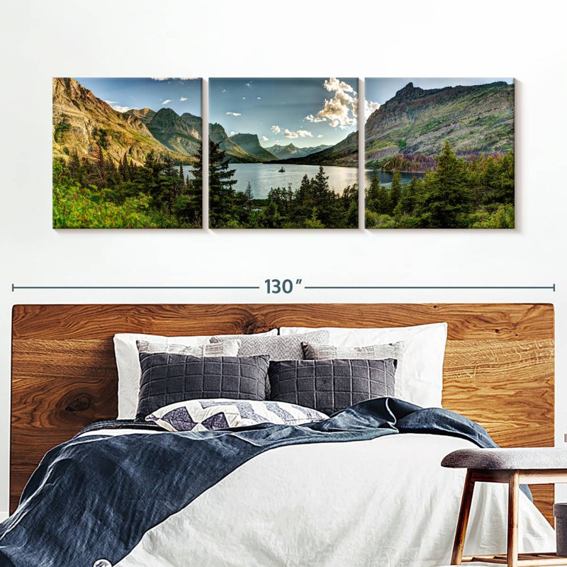 Impression d'art sur toile Montana, Montana, H 36 po x l 110 po x P 1,25 po