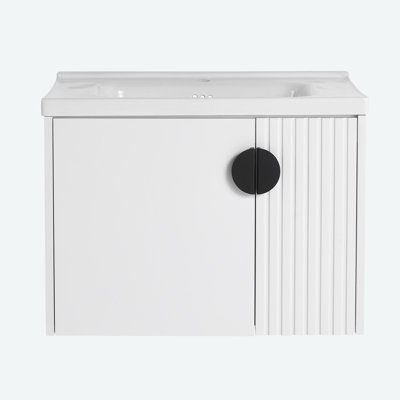 Ensemble de meuble-lavabo simple 27,75 po avec plateau en céramique Jamicheal