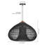 Luminaire suspendu en rotin noir tissé à la main pour le salon de l'îlot de cuisine