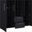 Armoire, garde-robe moderne avec suspension double face & amp; Tiroirs | Panneau de particules | Noir
