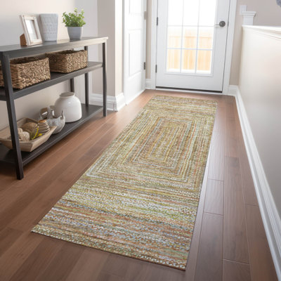 Tapis brun clair d'intérieur / extérieur lavable à la machine