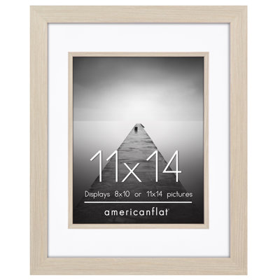 Picture Frame With Decorative Inner Mat Accent - Statement Frame With Polished Plexiglass