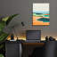  «Aqua and Orange 2» par Annie Warren, art mural en verre acrylique, 24 po x 36 po-179283880