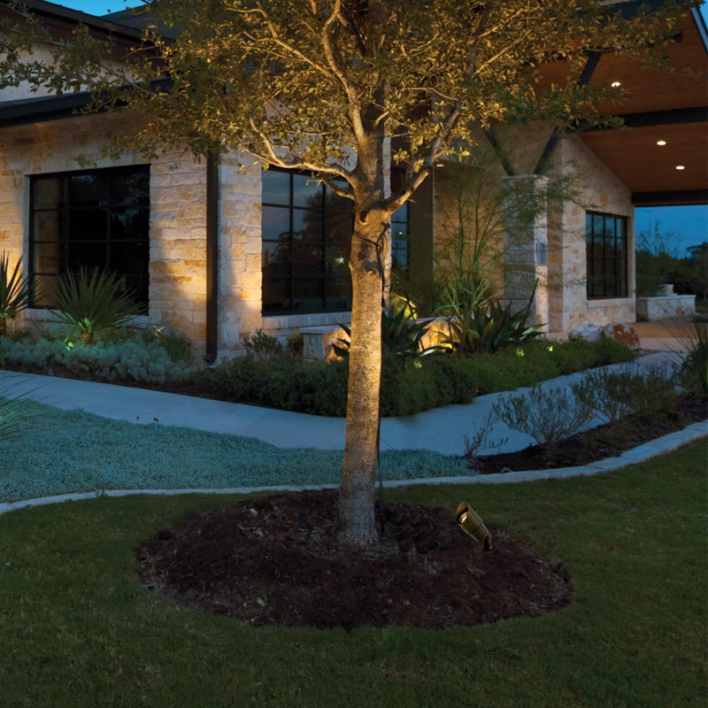 East Grove Home Amped Landscape Lighting 12V Accent Spot Light with MR16 Socket in Bronze Powder Coated Aluminum, Bronze