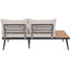 Ensemble de canapés modulaires d'extérieur 6 pièces avec tables basses gigognes et sièges avec coussins pour terrasse, porche et jardin (beige) TREXM