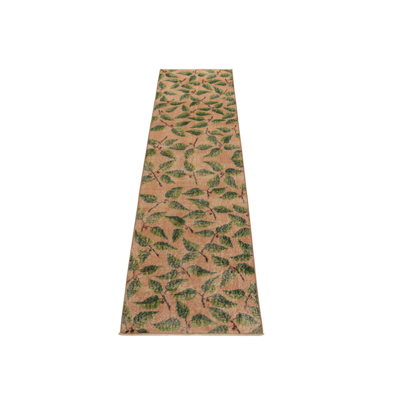 Pasha Wool Floral Area Rug in Green/Black/Red