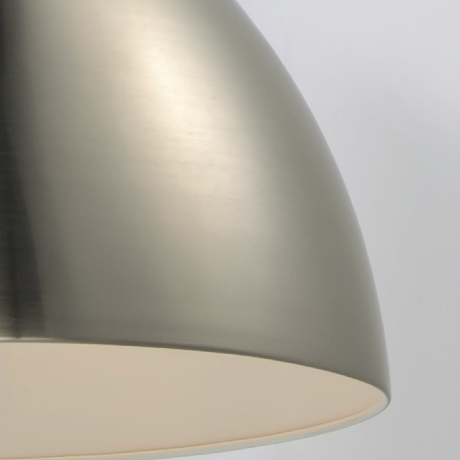 Wava Single Light Metal Dimmable Pendant, Satin Nickel, 8.75" H x 8.75" W x 8.75" D