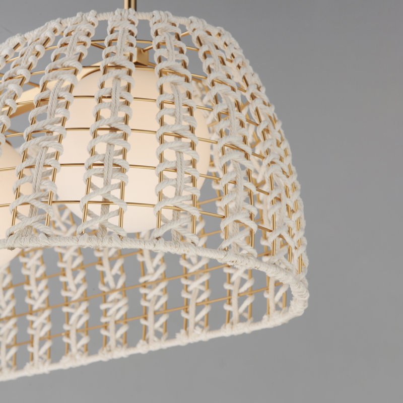 Luminaire suspendu en macramé-linéaire
