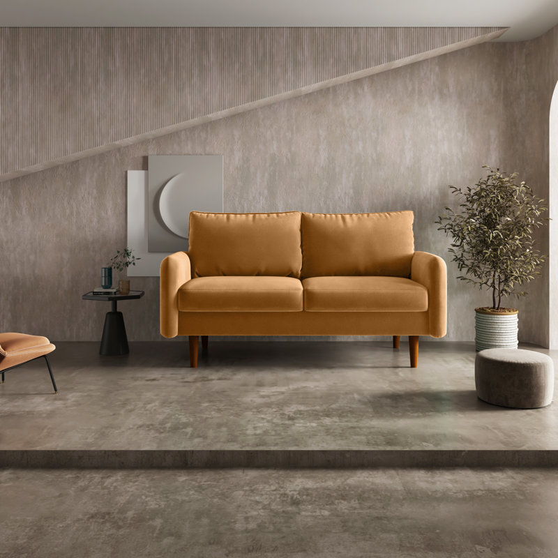 Causeuse Anacapa, Velours gingembre