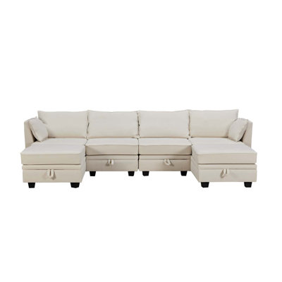 Ericlee Upholstered U-Shaped Sectional Reversible
