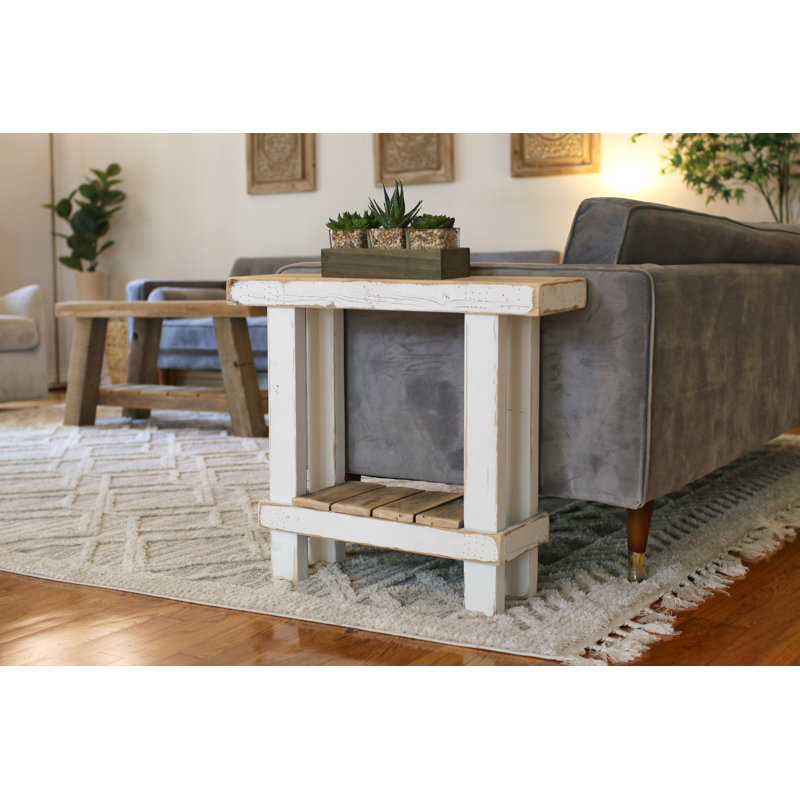 High Rise Luxe Side Table, 23" H x 26" W x 8" D