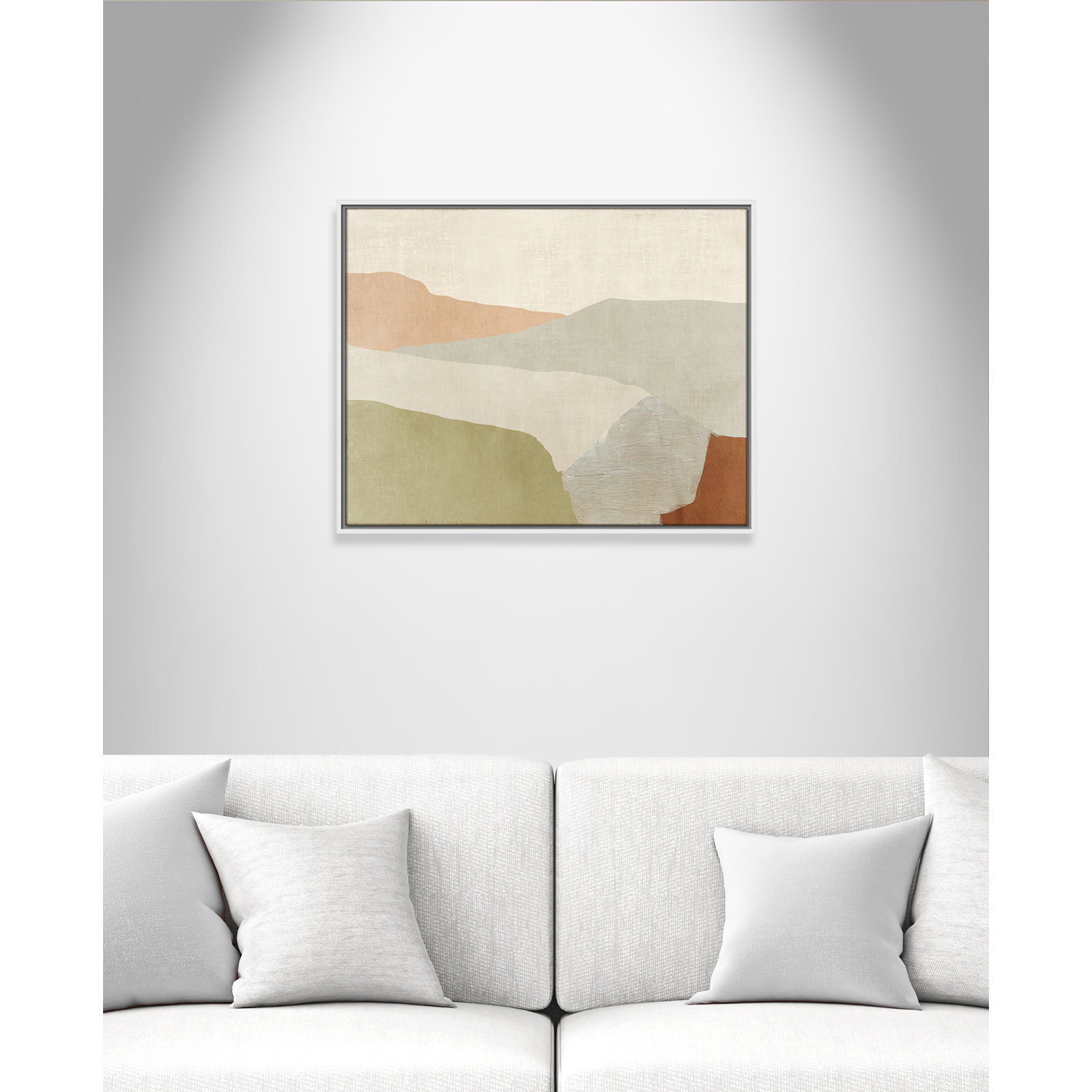 Elspeth "Pastel Views" Painting, 23.5" H x 29.5" W, White