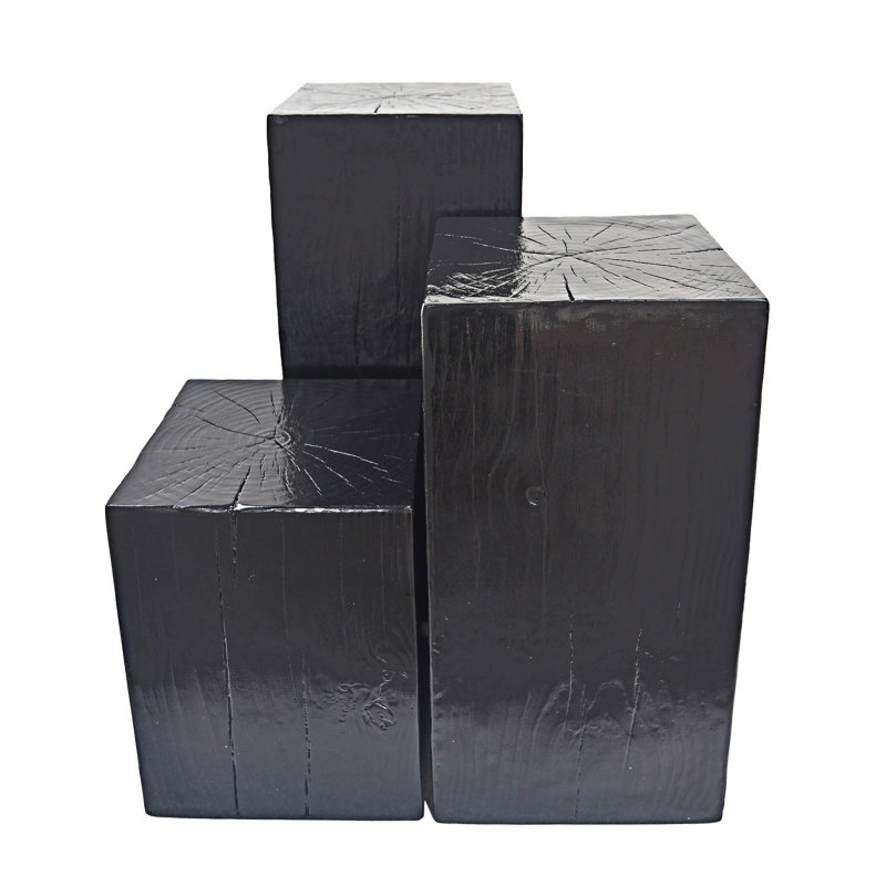 Outdoor Side Table Set, Black