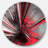 Deep into Middle - Modern wall clock, Red Metal Wall Clock-34140863