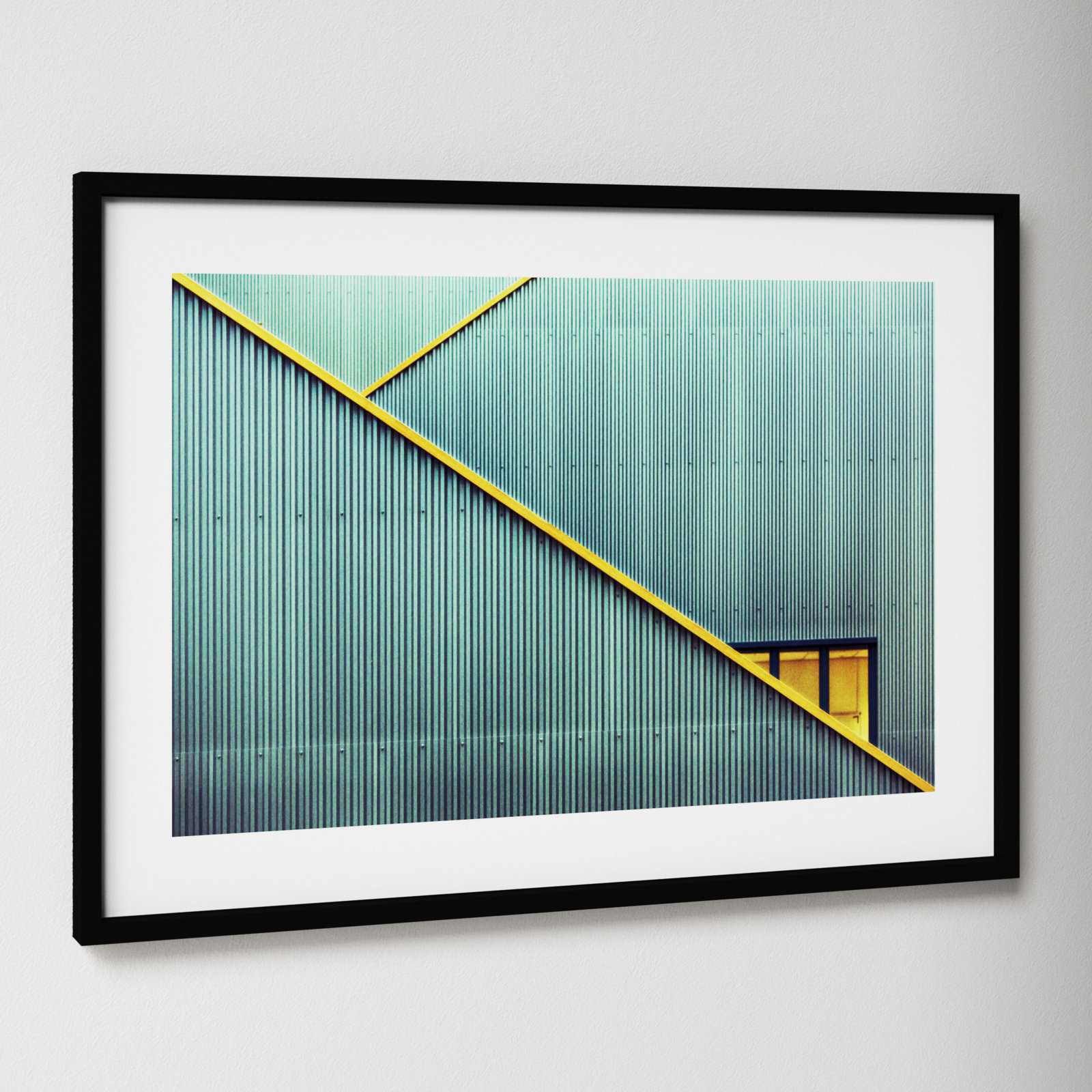 Stairs by Jan Niezen, 14.25" H x 19.38" W x 0.88" D, Black Framed Paper