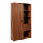 Armoire de rangement autoportante avec porte cannelée, 2 tiroirs et tablettes ouvertes, organisateur polyvalent pour diverses pièces