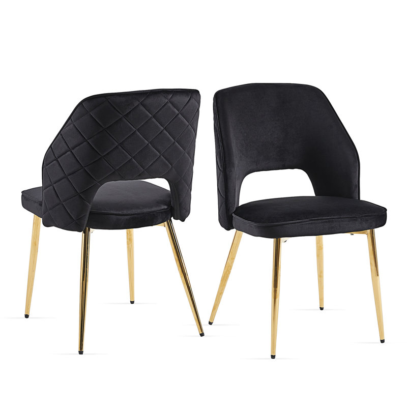18.5'' H Upholstered Side Chair, Black