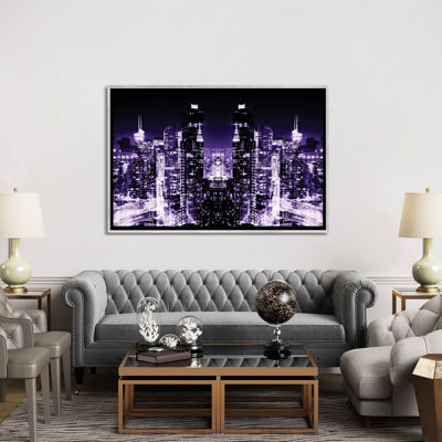 " Skyline At Purple Night " by Philippe Hugonnard