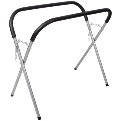 Heavy Duty Adjustable Work Stand 750LBS, Portable Folding Fender Stand with Padded Top, Auto Body Bumper & Door Holder for Garage & Repair Shop