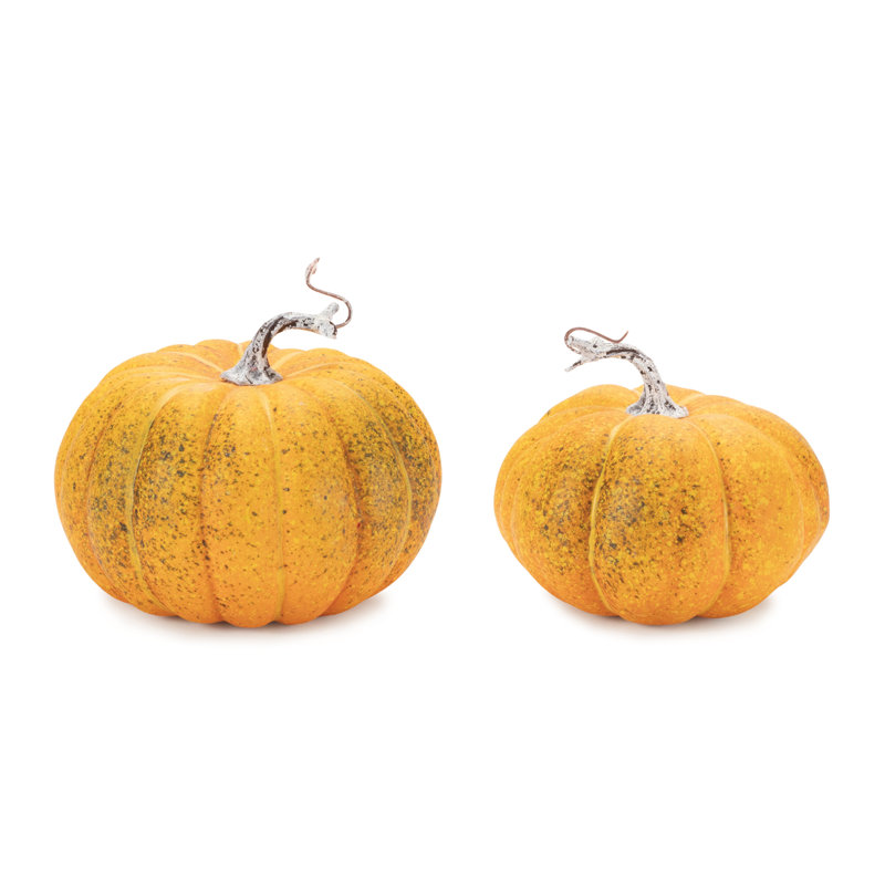 Décoration en mousse citrouille, H 4,75 po x l 6,5 po x P 6 po, Orange