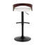 Ensemble de 3 tabourets de bar pivotants contemporains à hauteur réglable, base en chrome et siège en similicuir noir-1428458755-1428458766