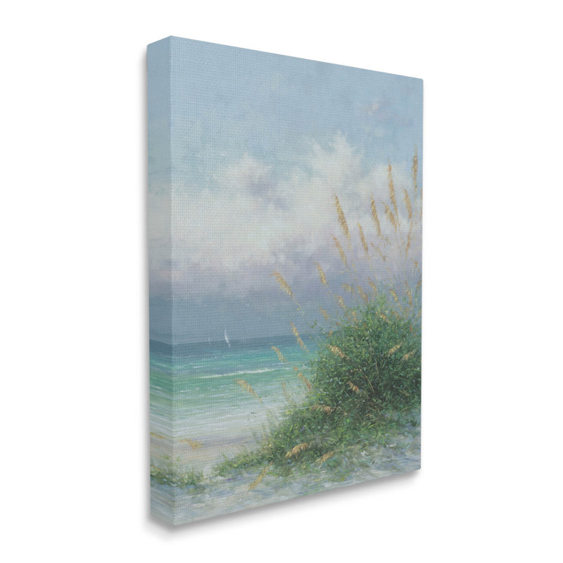 «Ocean Waves Beach Reeds» par Martin Figlinski, H 20 po x l 16 po x P 1,5 po
