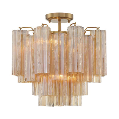 Glass Semi Flush Mount