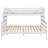 Wood Twin XL over Queen Bunk Bed with Ladder, White