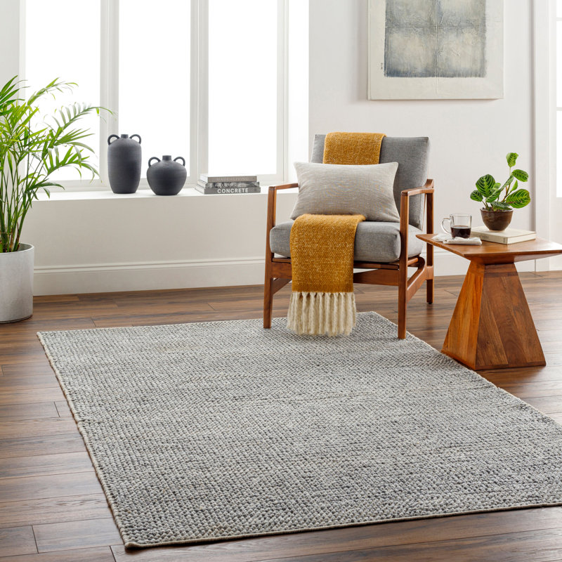 Striped Area Rug, Rectangle 12' x 15', Gray