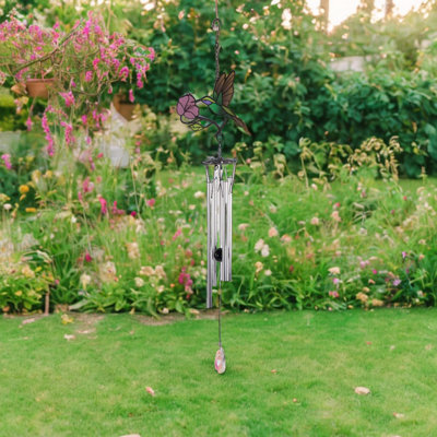 Carillon 29 po long colibri argent