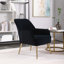 Chaise d'appoint moderne avec pieds dorés, conception ergonomique pour le salon, la chambre à coucher-642803498