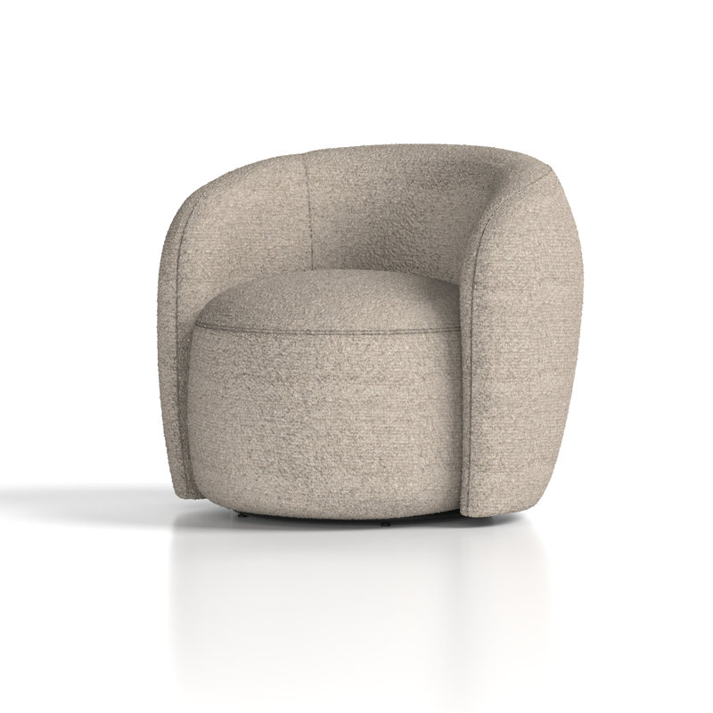 Nakela Upholstered Swivel Barrel Chair