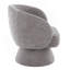 Chaise d'appoint pivotante en tissu gris-746449048