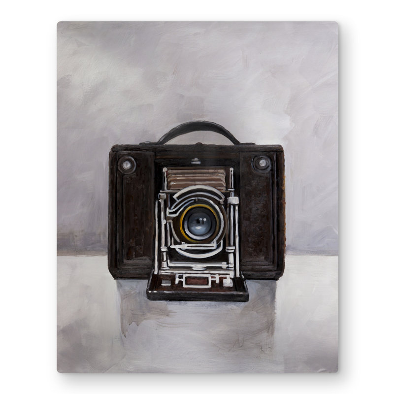 Old Camera - Vintage Object Metal Print for Home Decor