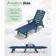 Chaise longue de patio avec dossier inclinable-129427514
