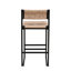 Ensemble de 2 tabourets de bar avec tabourets tissés à la main en corde de papier pour Kichen Island, bar et comptoir-877030621