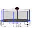 Trampoline avec pompe de basketball et échelle (enceinte de sécurité intérieure) avec but de soccer-124942252