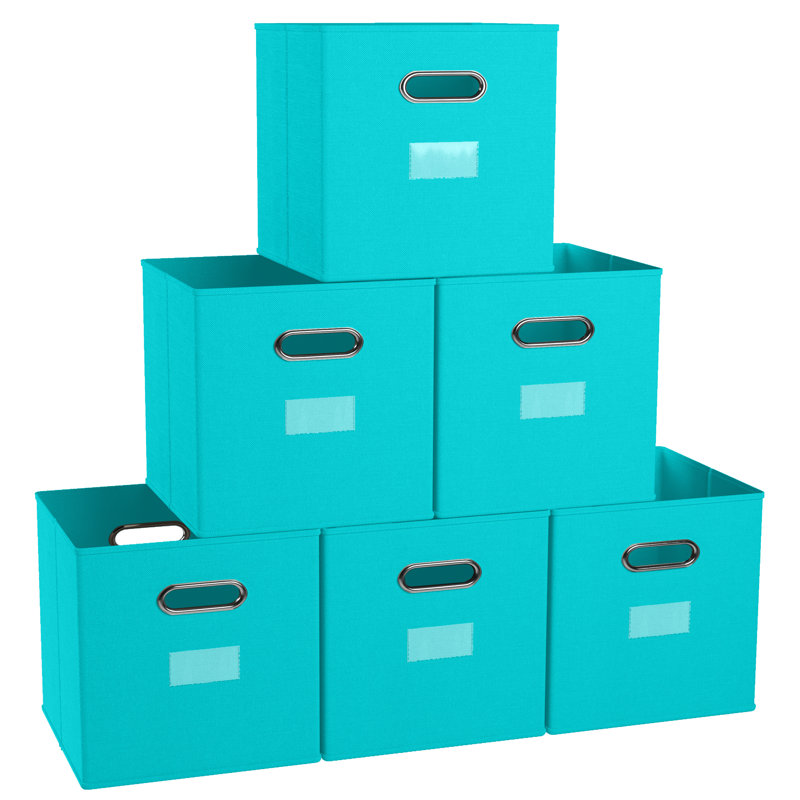 Bac en carton pliable, Bleu sarcelle