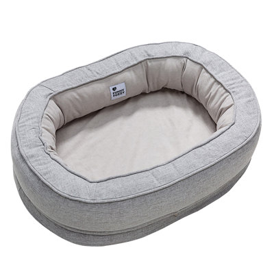  Washable Donut Dog Bed, Gray, Size M
