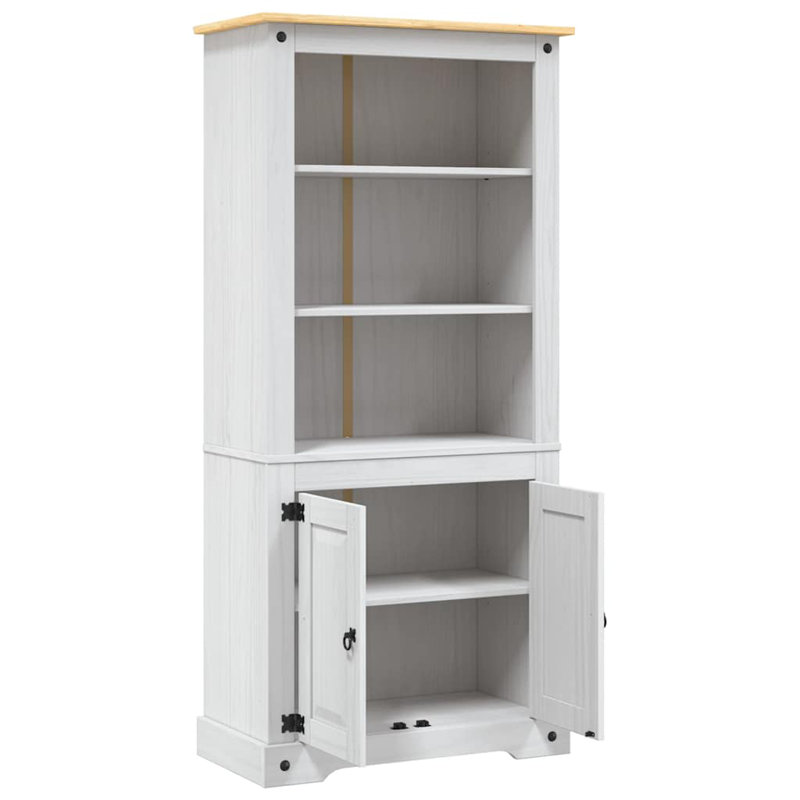 vidaXL Cupboard, 31.5x15.7x67 Inches, White