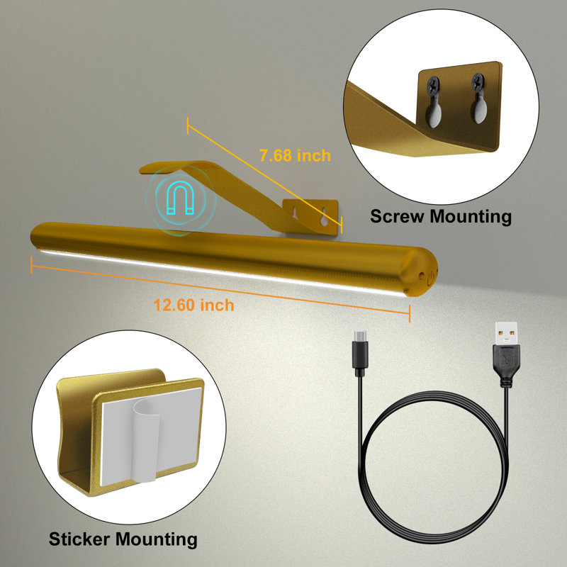12.6'' Dimmable LED Wall Mounted Picture Light