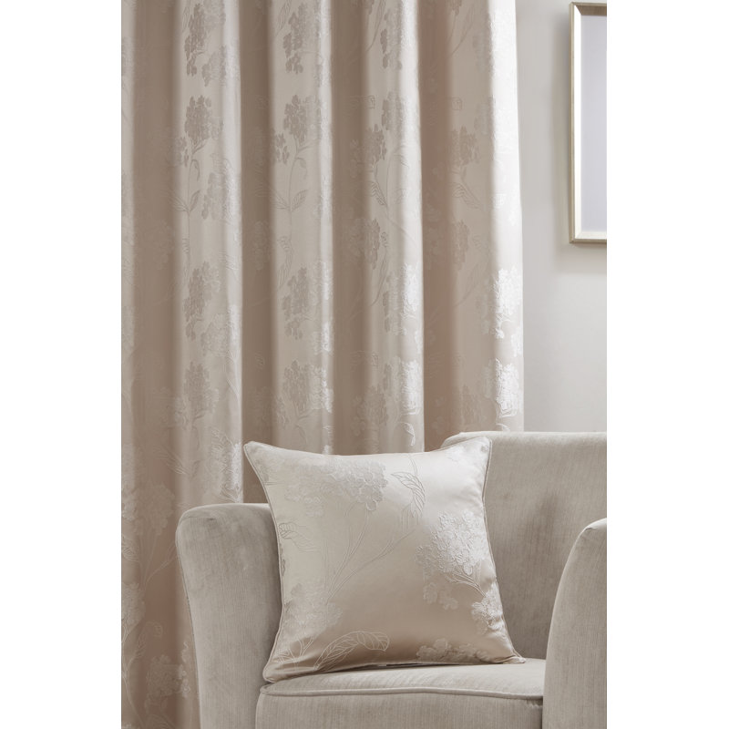 Blossom Floral Square Cushion Cover, Cream